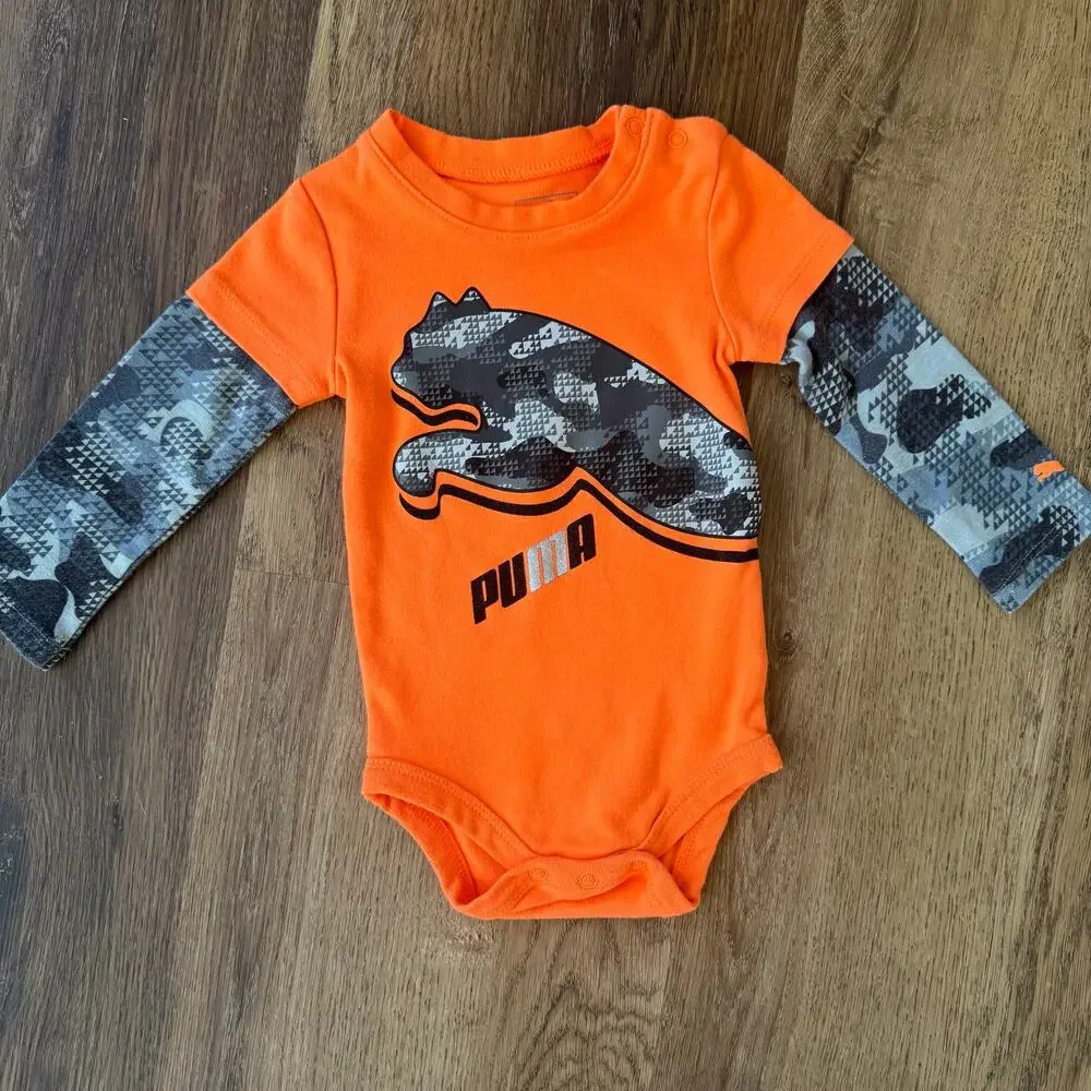 Puma Onesies, Long Sleeve & Short (2 included)